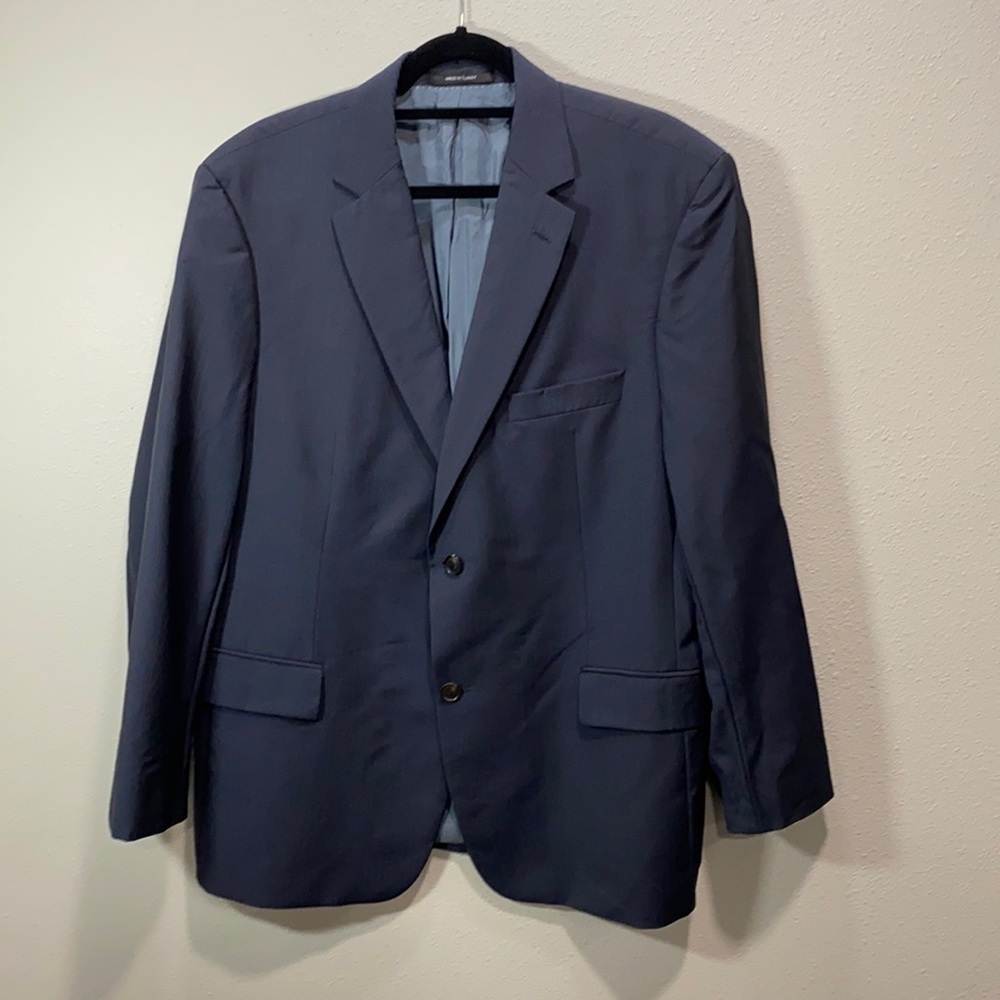 Boss Hugo Boss Pasolini movie US wool navy pinstripe jacket sport coat